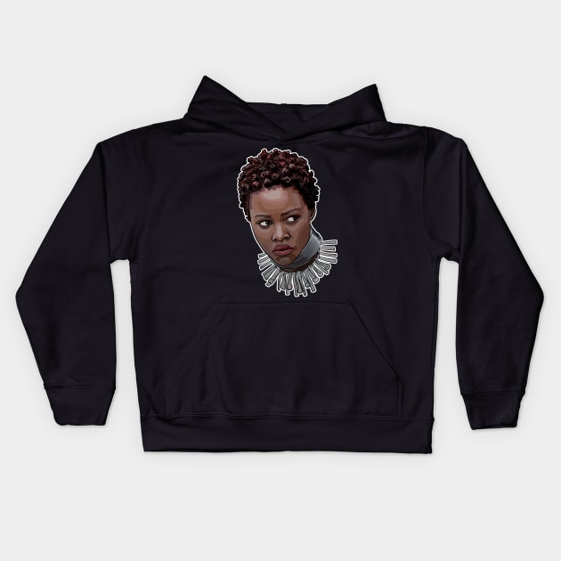 Wakandan #4 Kids Hoodie by pentoolarts